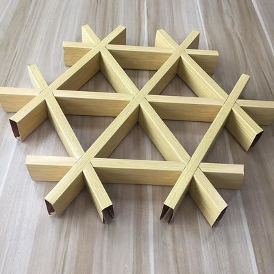 Ống gạch trần kim loại hình tam giác mở pin kim loại nhôm lưới trần