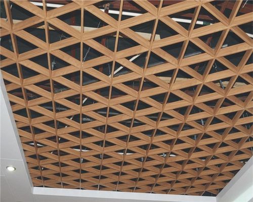 Ống gạch trần kim loại hình tam giác mở pin kim loại nhôm lưới trần