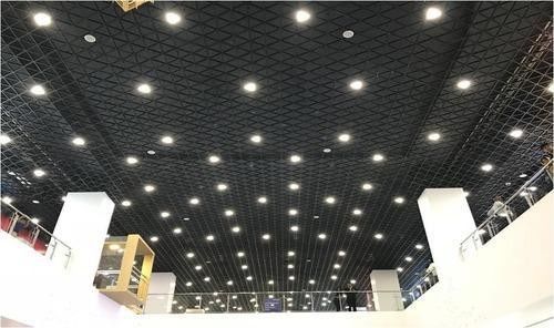 Ống gạch trần kim loại hình tam giác mở pin kim loại nhôm lưới trần