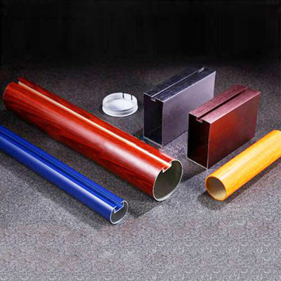 6063T6 Thạch kim ống trục trục trục trục tròn treo trục tròn với thẻ màu RAL