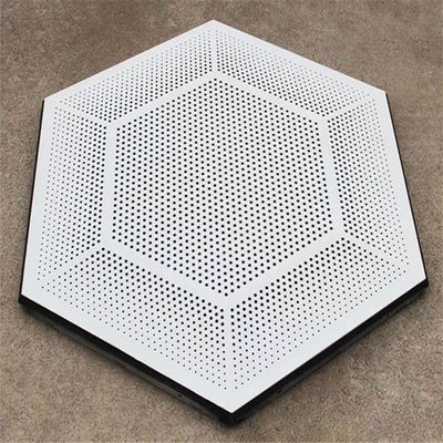 462x462x462x462x462x462 Mái trần kim loại nhôm lỗ Gạch trần hình lục giác với màu trắng