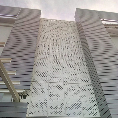 Mặt tiền tòa nhà bằng kim loại 1000x1000 Mặt tiền tấm nhôm đục lỗ bên ngoài