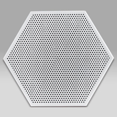 Aluminô Metal Trần nhà Hexagon Trần nhà tấm 404mm Clip In