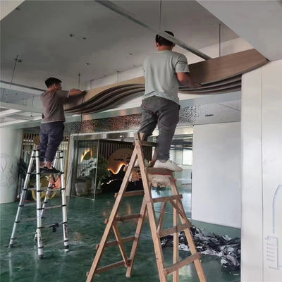Thiết kế âm trần Trần bằng kim loại Tấm vách ngăn bằng nhôm Trần
