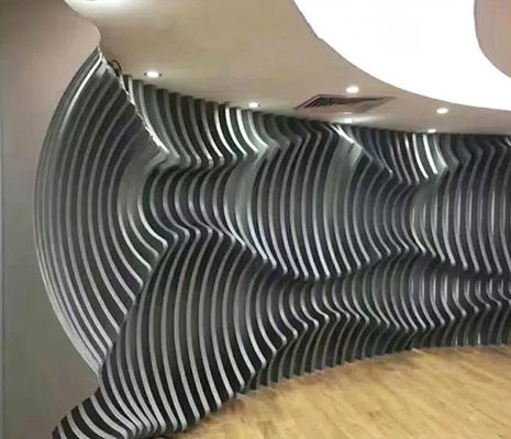 Vách ngăn nhôm ép đùn Tòa nhà kim loại Mặt tiền Rèm tường Mẫu tùy chỉnh