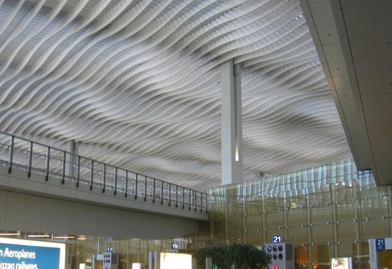 Trần kim loại nhôm màn hình chống cháy 200x3000mm dễ lau chùi