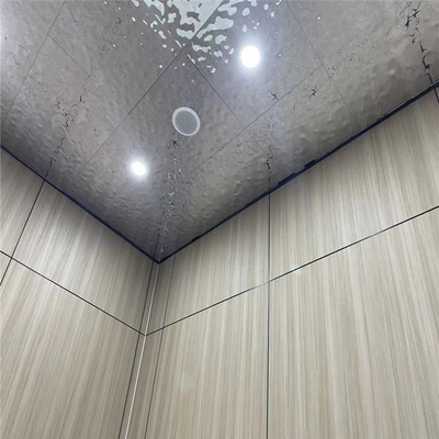 Bảng điều khiển trần bằng thép không gỉ gợn nước 600x600mm Cạnh sắc nét