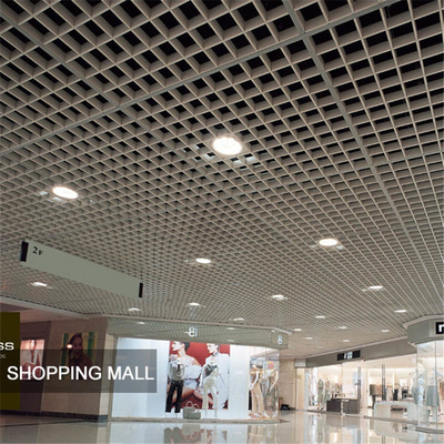 Tấm trần di động mở bằng kim loại 150x150mm Trần treo bằng lưới nhôm
