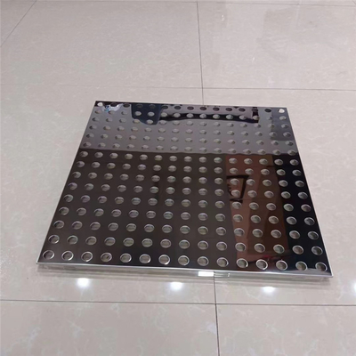 Tấm ốp trần bằng thép không gỉ 304 Gương hoàn thiện Tấm ốp trần đục lỗ