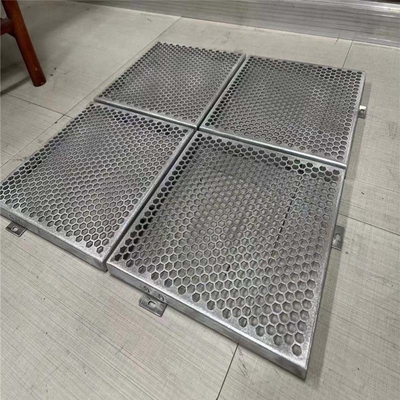 Tấm nhôm mặt tiền kim loại đục lỗ hình lục giác 600X600mm cho tòa nhà ốp