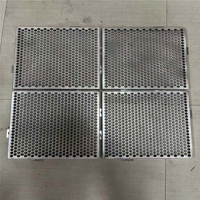 Tấm nhôm mặt tiền kim loại đục lỗ hình lục giác 600X600mm cho tòa nhà ốp